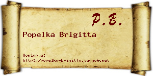 Popelka Brigitta névjegykártya